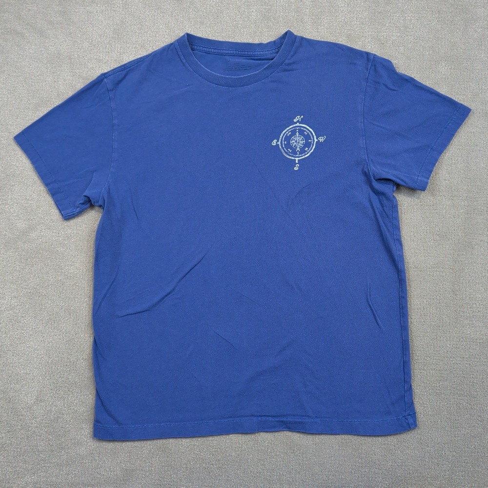 Vintage J.Crew T-Shirt Mens Medium Blue Hawaiian Islands Single Stitch 75210